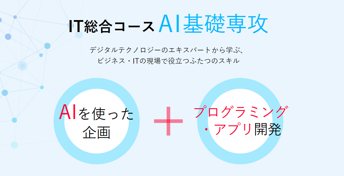 ヒューマンアカデミーIT総合コースAI基礎専攻講座内容・カリキュラム